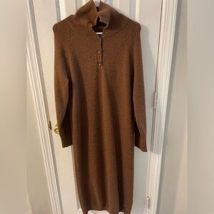 Brown sweater dress